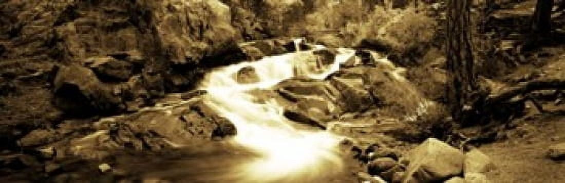 Stream flowing through rocks Lee Vining Creek Lee Vining Mono County California USA Canvas Art - Panoramic Images (18 x 6)
