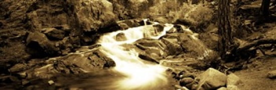 Stream flowing through rocks Lee Vining Creek Lee Vining Mono County California USA Canvas Art - Panoramic Images (36 x 12)