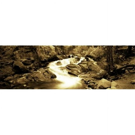 Stream flowing through rocks Lee Vining Creek Lee Vining Mono County California USA Poster Print by - 36 x 12