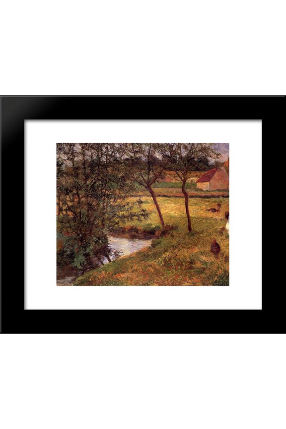 Stream in Osny 20x24 Framed Art Print by Paul Gauguin