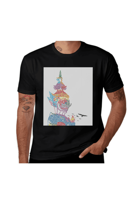 Stream on Rock Nature-Heike- Casual Streetwea Everyday Tshirt Comfortable Wear tee shirt