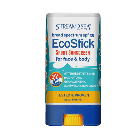 Stream2Sea Hypoallergenic Reef Safe EcoStick Sport Sunscreen with SPF 35, 0.5 oz