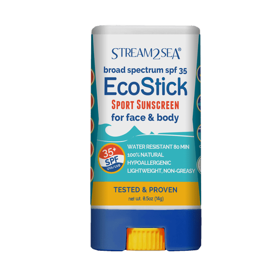 Stream2Sea Hypoallergenic Reef Safe EcoStick Sport Sunscreen with SPF 35, 0.5 oz