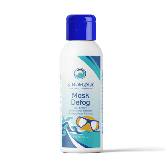 Stream2Sea Reef Friendly Mask Defog for Snorkeling Mask, Scuba Divers, Ski Goggles and More, 2 Fl oz