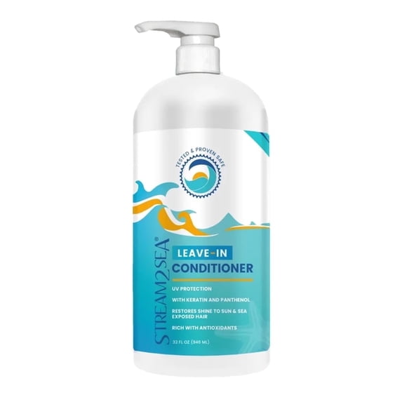 Stream2Sea Reef Safe Leave-In Conditioner for Dry Damaged Hair for All Hair Types - 32 fl oz