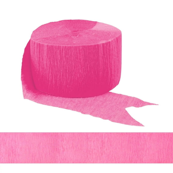Streamers Bright Pink Crepe Paper Streames 81 ft
