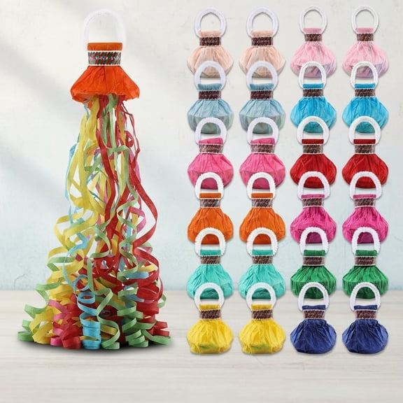 Streamers Poppers, Colorful No Mess Confetti Poppers, Hand Throw Party Poppers, Magic Paper Crackers for Celebrations