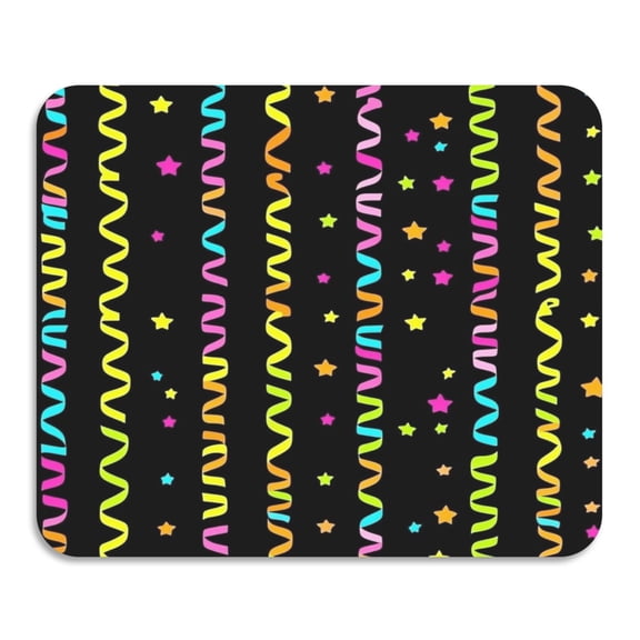 Streamers and Stars Pattern Diatomaceous Earth Water Absorbent Mat, Anti-Slip Rubber Backing, 15.7" x 11.8"