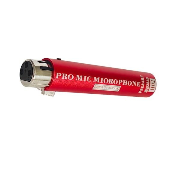 Streaming Desk Mic Preamp with XLR Layout, 48V Powered Metal Accessory for Podcast Voiceover Use, and Home Studio Setup