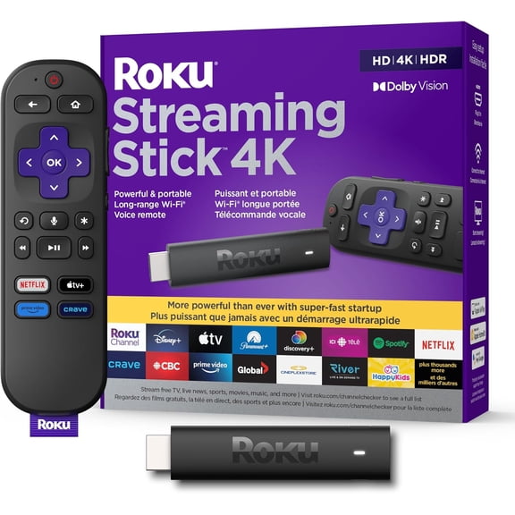 Streaming Stick 4K 2022 (Official Manufacturer Product) | Streaming Device 4K/HDR/Dolby Vision with Voice Remote with TV Controls and Long-Range Wi-Fi