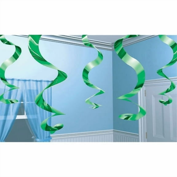 Green Streaming Swirls (5pc)