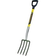 Streamlight 4 Tine Spading Fork with Forged Head, Fiberglass/Poly D-Grip Handle