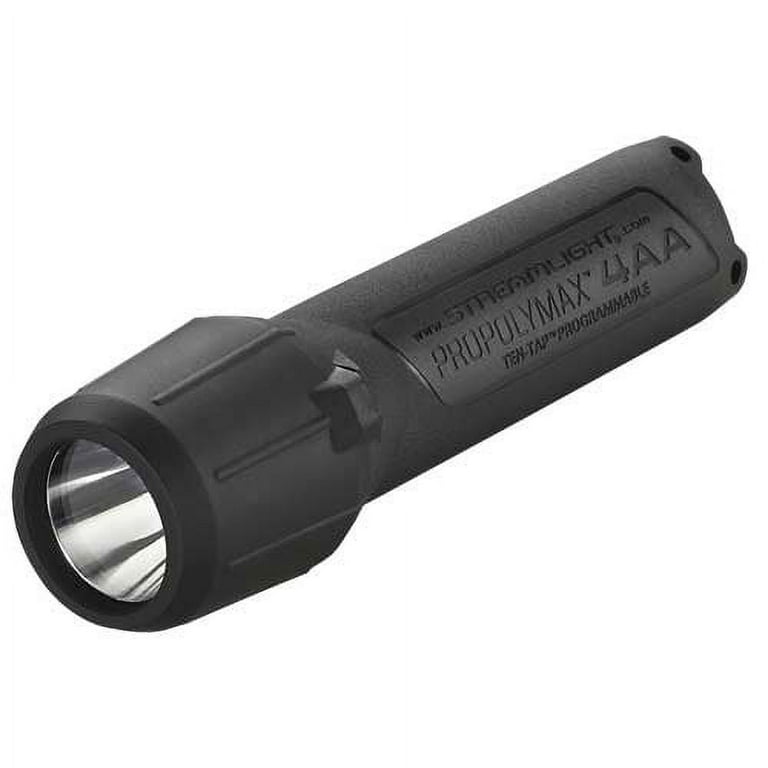 streamlight 4aa led flashlight 68602 ProPolymer HAZ-LO Lux 200-Lumen Flashlight, Yellow The push button tail switch provides one handed momentary or constant ON operation Streamlight 68201 ProPolymer 4AA HAZ-LO