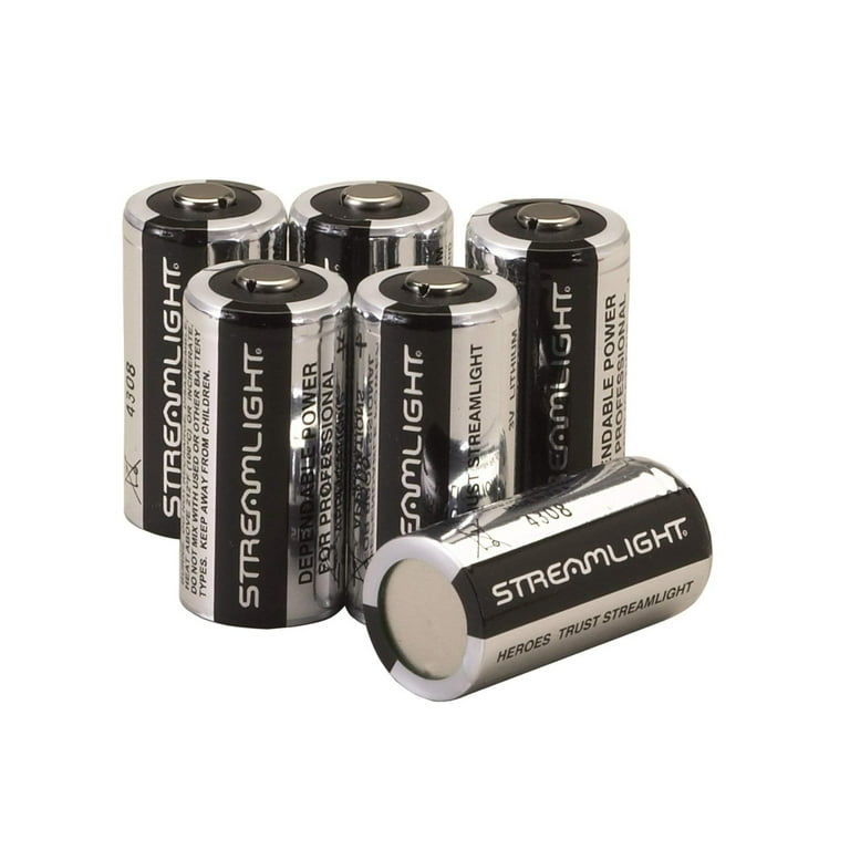 Streamlight (6 Pack) OEM Original CR123A 3V Lithium Battery - 6