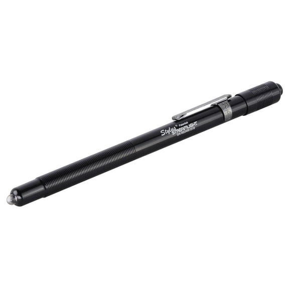 Streamlight 65020 Stylus 7-Lumen Green LED Pen Light with 3 AAAA Alkaline Batteries, Black