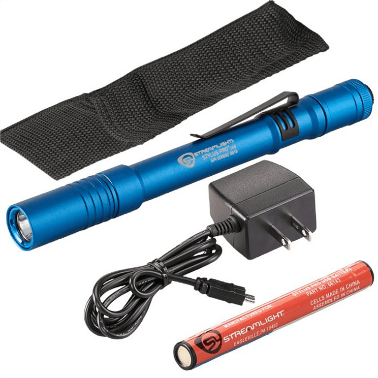 Stylus Pro USB Slim Penlight with 120V AC Adapter, Blue - Water