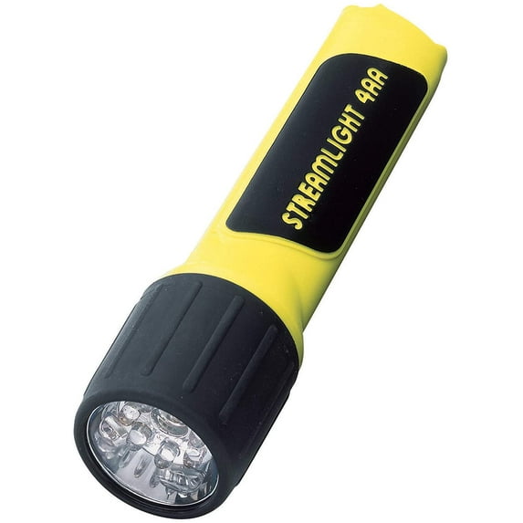 Streamlight 68202 4AA ProPolymer LED, Flashlight with Batteries, Yellow (Clam Pack) - 67 Lumens