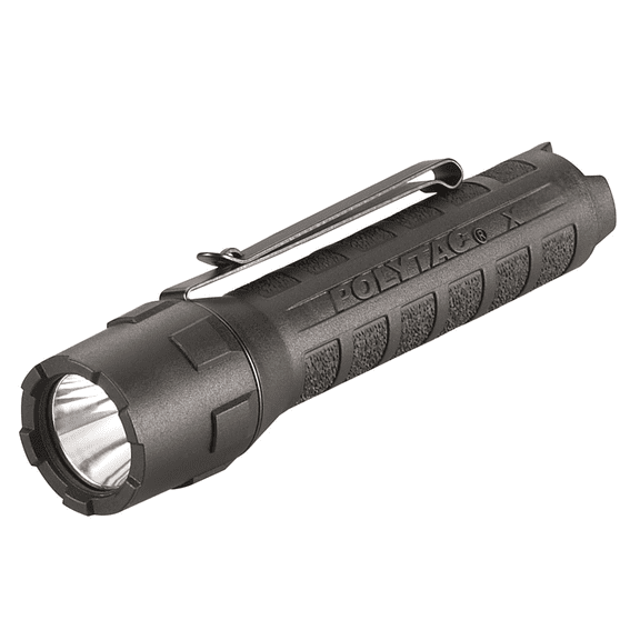 Streamlight 600 Lumen PolyTac X Flashlight - Includes (2) CR123A lithium batteries - Clam - Black