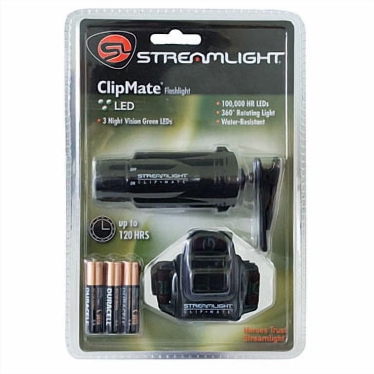 streamlight clipmate flashlight 61125 70-Lumen 500-Candela White LED Flashlight, Black The Streamlight ClipMate USB Rechargeable Clip Streamlight ClipMate Headlamp | Curtis