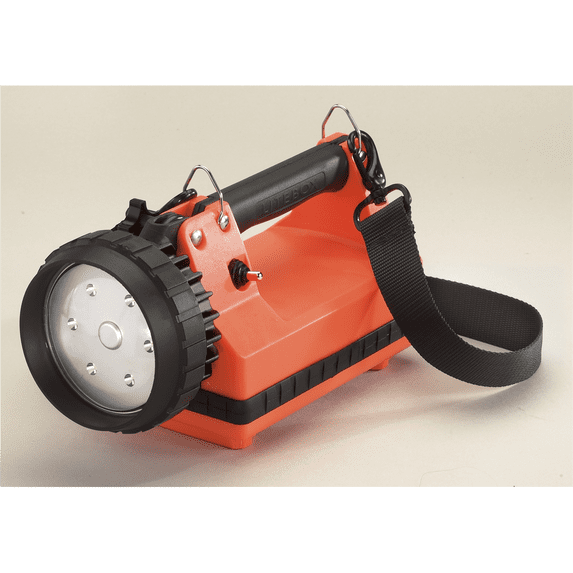 Streamlight E-Flood FireBox Standard System - 120V/100V AC/12V DC - Includes Shoulder Strap & Mounting Rack - Orange