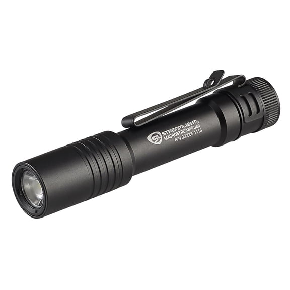 Streamlight MacroStream USB 500 Lumen Rechargeable LED Flashlight, Black