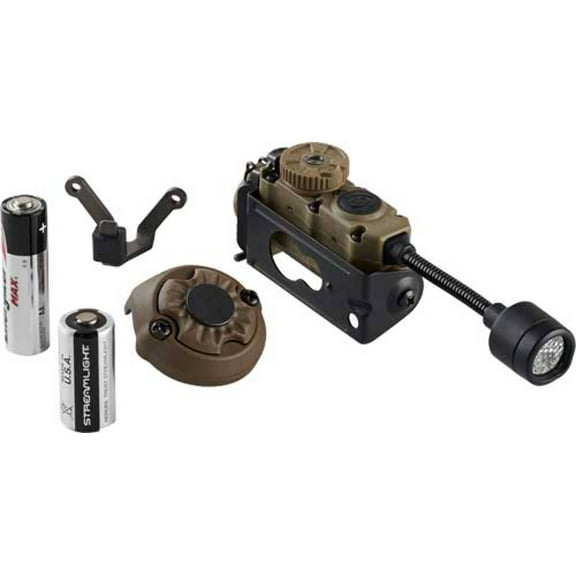 Streamlight Sidewinder Stalk LED Flashlight w/Helmet Clip & E-Mount, CR123A & AA