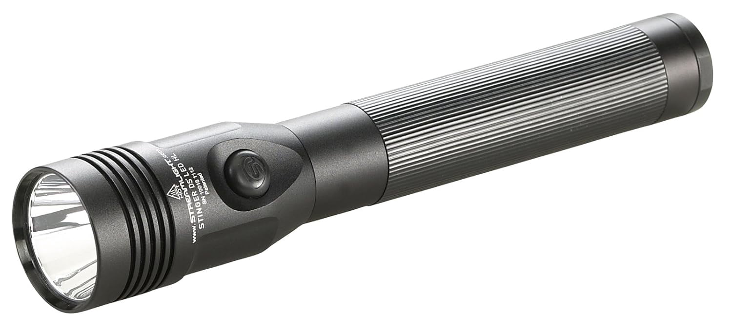 Streamlight Stinger DS LED HL High Lumen Rechargeable Flashlight with Dual Switches, Black