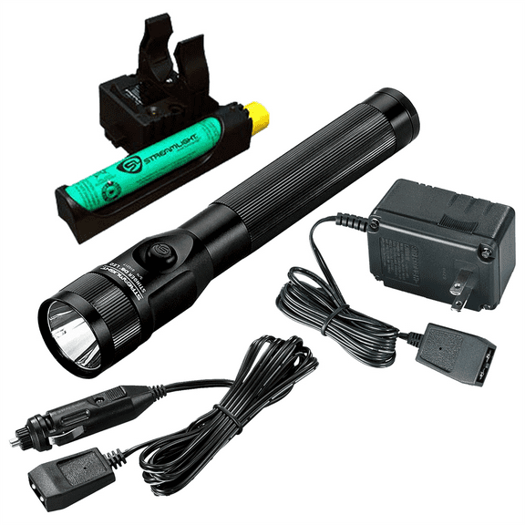 Streamlight Stinger DS LED Rechargeable 350 Lumen Flashlight w/ 120/100 VAC / 12 VDC "Piggyback" Smart Charger - 75832