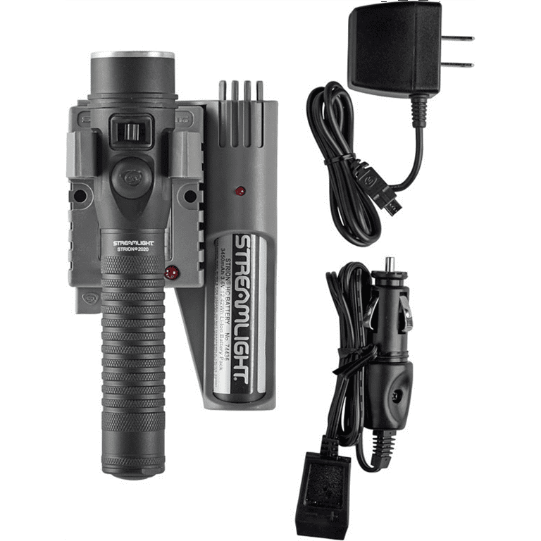 12v dc rechargeable flashlight Streamlight 1200 Lumen Strion 2020 Flashlight - 120V/100VAC/12V DC  PiggyBack