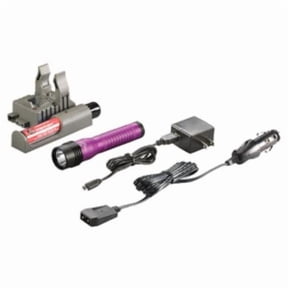 Streamlight Strion LED HL Rechargeable Flashlight with 120V AC & 12V DC Piggyback Charger, Purple