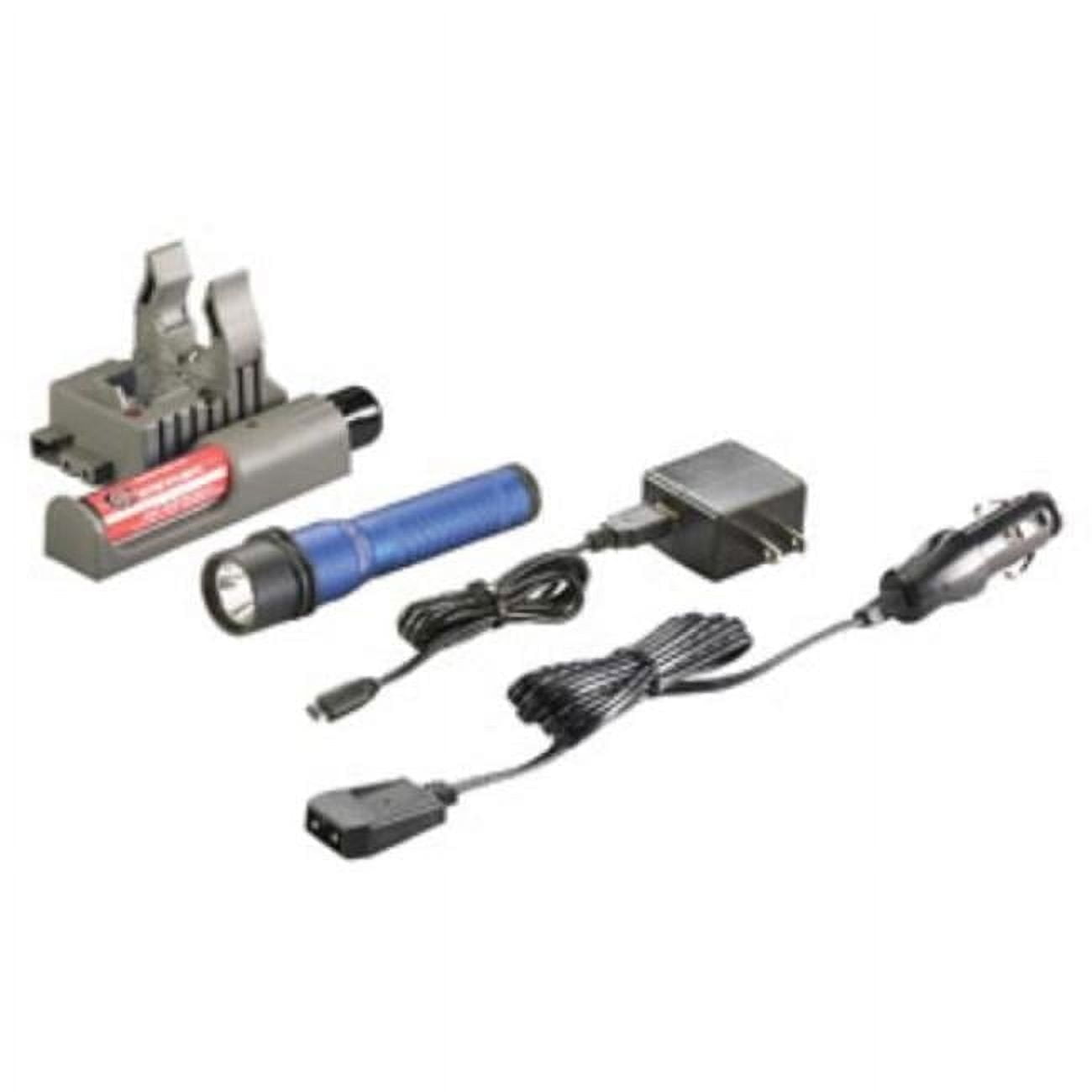 Streamlight STL-74357 Strion LED Rechargeable Flashlight with Type A 100V & 120V Piggyback Charger, Blue
