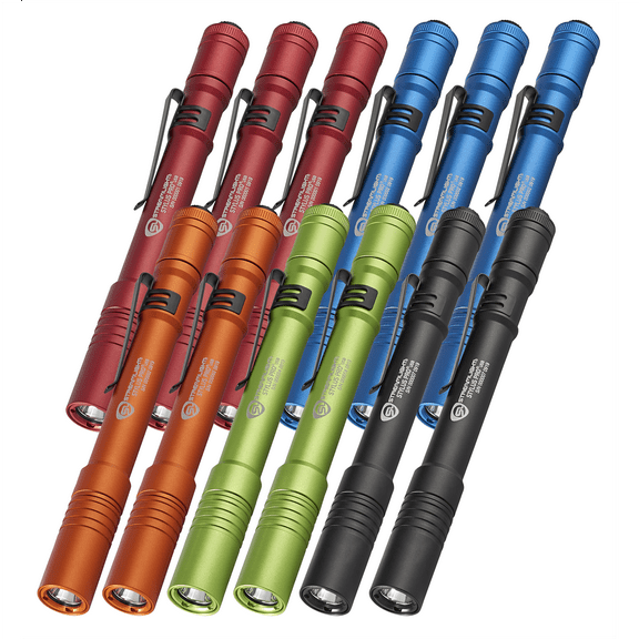 Streamlight Stylus Pro USB LED 350 Lumen Penlight with USB Charge Cord - Assorted Colors - 12 Pack