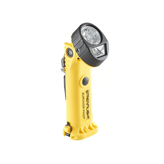 Streamlight Survivor Pivot Magnet - 120V/100V AC/12V DC Includes rechargeable battery pack, 120V/100V AC/12V DC charger, magnet - Yellow