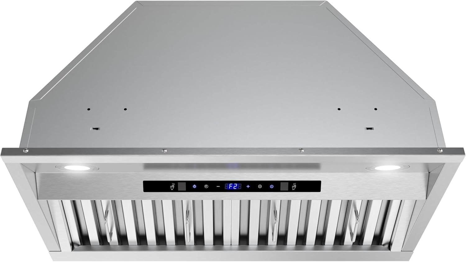 Streamline 28 in. Lamon Ducted Insert 350 CFM Range Hood in Brushed Stainless Steel with Baffle Filters, Touchpad Control, LED Lights