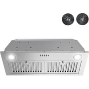 Streamline 28 in. Sacchi Ductless Insert Range Hood in Brushed Stainless Steel with Baffle Filters, Push Button Control, LED Lights