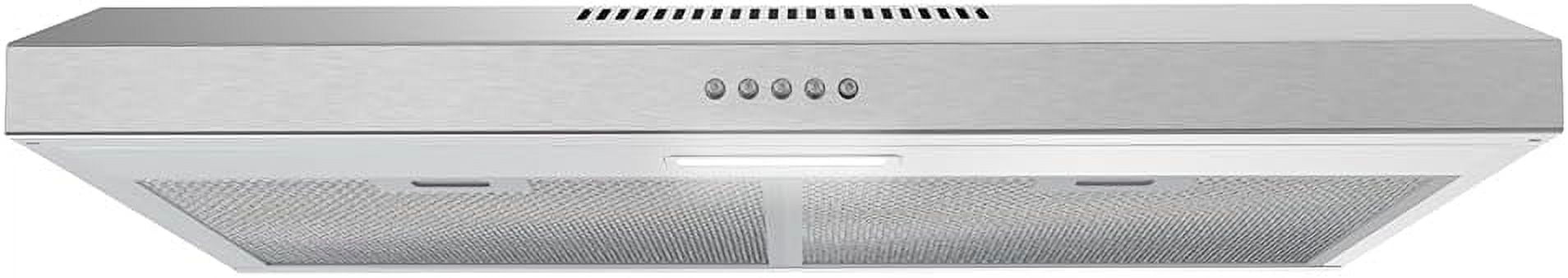 Streamline 30-Inch Stainless Steel Under Cabinet Range Hood with Charcoal Filter