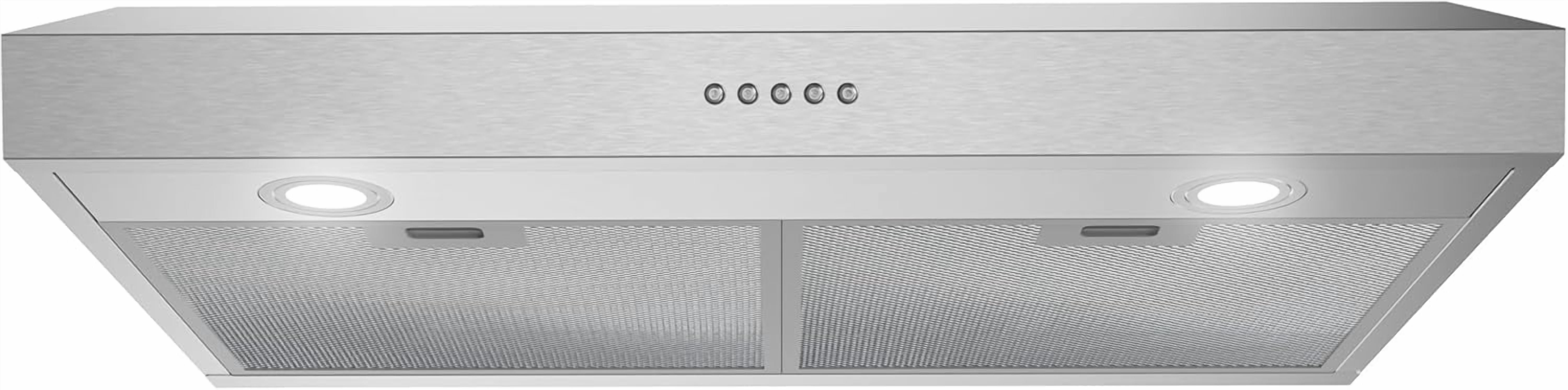 Streamline 30 in. Cassino Ductless Undermount 165 CFM Range Hood in Brushed Stainless Steel with Mesh Filters, Push Button Control, LED Lights