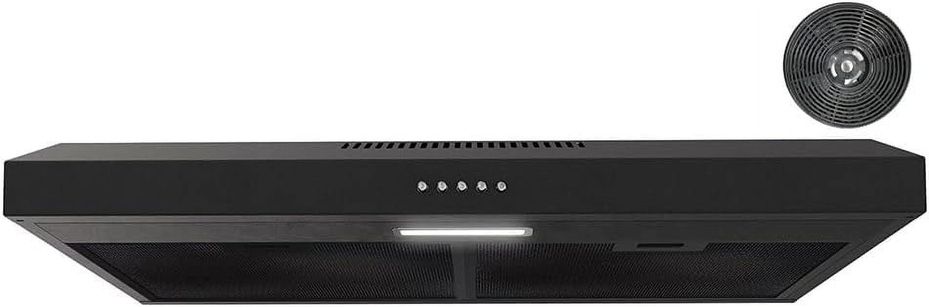 Streamline 30" Black Stainless Steel Convertible Under Cabinet Range Hood