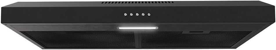 Streamline 30" Black Stainless Steel Under Cabinet Range Hood with LED Light