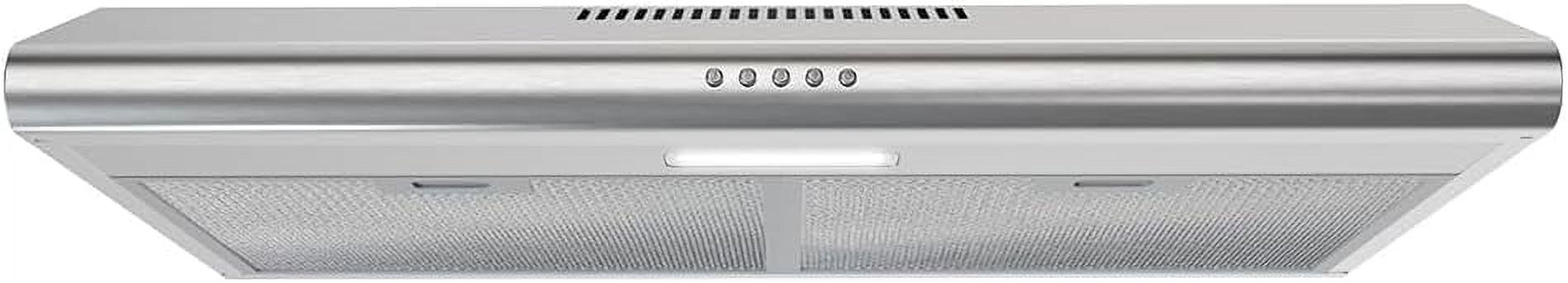Streamline 30 in. Lammari Ducted Undermount Range Hood in Brushed Stainless Steel with Mesh Filters, Push Button Control, LED Light