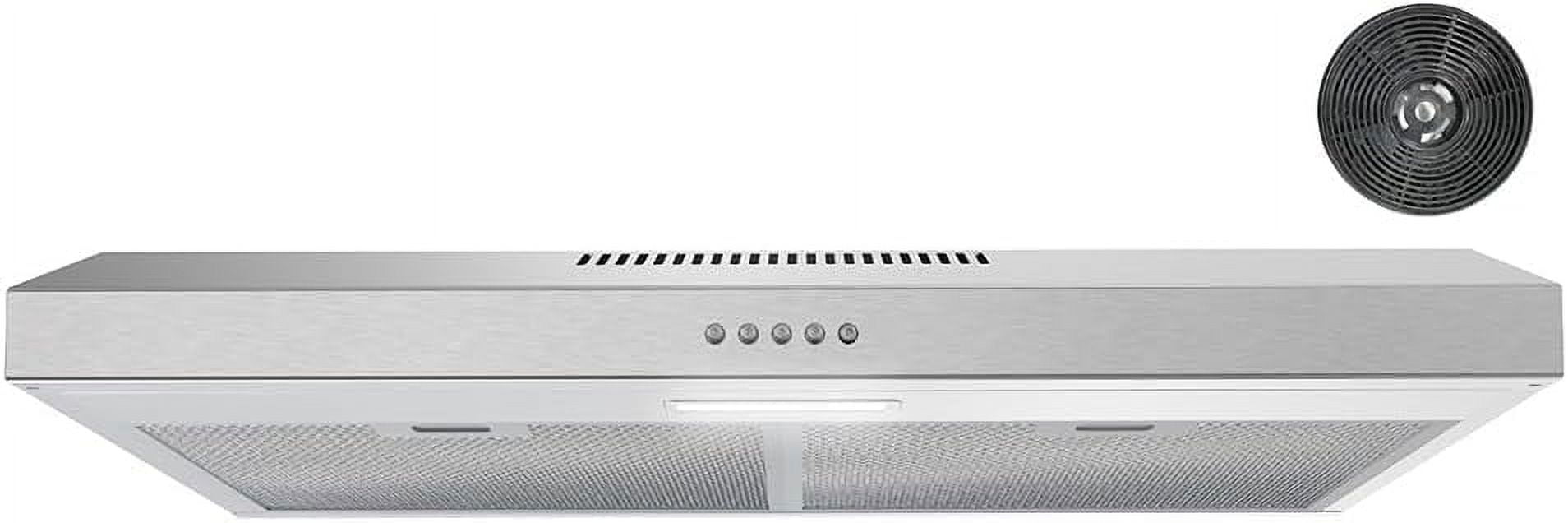 Streamline 30 in. Raffaele Convertible Undermount Range Hood in Brushed Stainless Steel with Mesh Filters, Push Button Control, LED Light