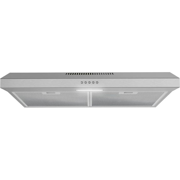 Streamline 30 in. Staletti Ducted Undermount 80 CFM Range Hood in Brushed Stainless Steel with Mesh Filters, Push Button Control, LED Light