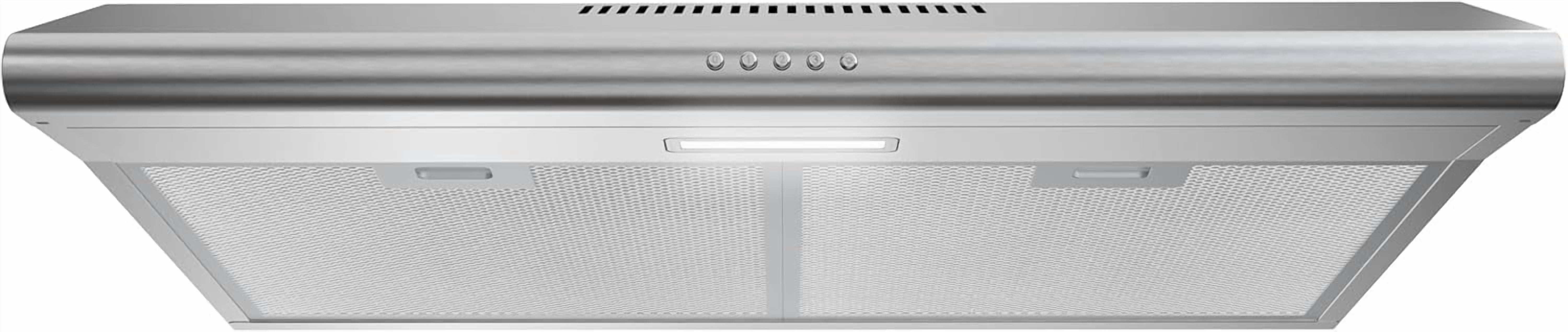 Streamline 30 in. Tribano Ductless Undermount 80 CFM Range Hood in Brushed Stainless Steel with Mesh Filters, Push Button Control, LED Light