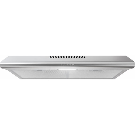 Streamline 30 in. Trieste Ducted Undermount 80 CFM Range Hood in Brushed Stainless Steel with Mesh Filters, Push Button Control, LED Light