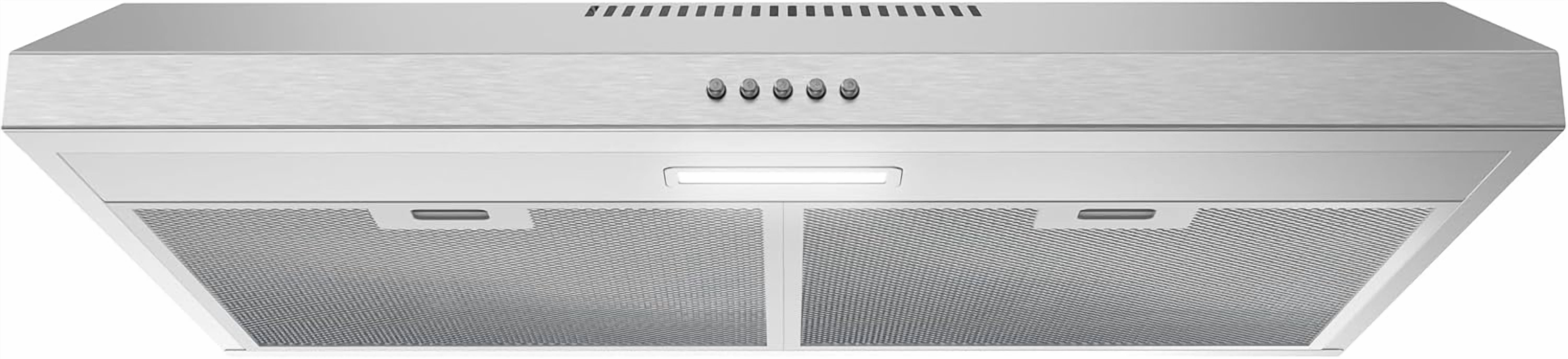 Streamline 30 in. Valmorea Ductless Undermount 80 CFM Range Hood in Brushed Stainless Steel with Mesh Filters, Push Button Control, LED Light