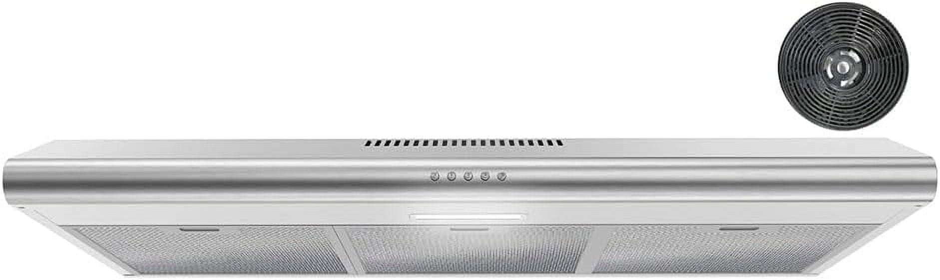 Streamline 36 in. Amendola Convertible Undermount Range Hood in Brushed Stainless Steel with Mesh Filters, Push Button Control, LED Light
