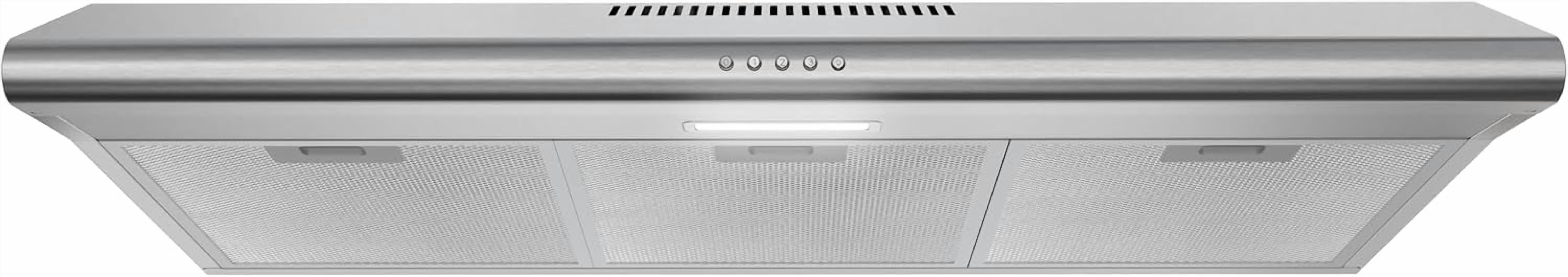 Streamline 36 in. Belluno Ductless Undermount 80 CFM Range Hood in Brushed Stainless Steel with Mesh Filters, Push Button Control, LED Light