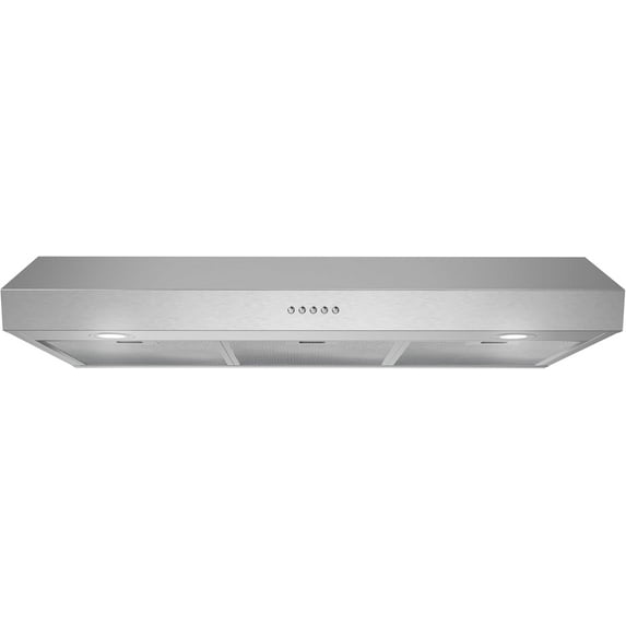 Streamline 36 in. Poncarale Ducted Undermount 165 CFM Range Hood in Brushed Stainless Steel with Mesh Filters, Push Button Control, LED Lights