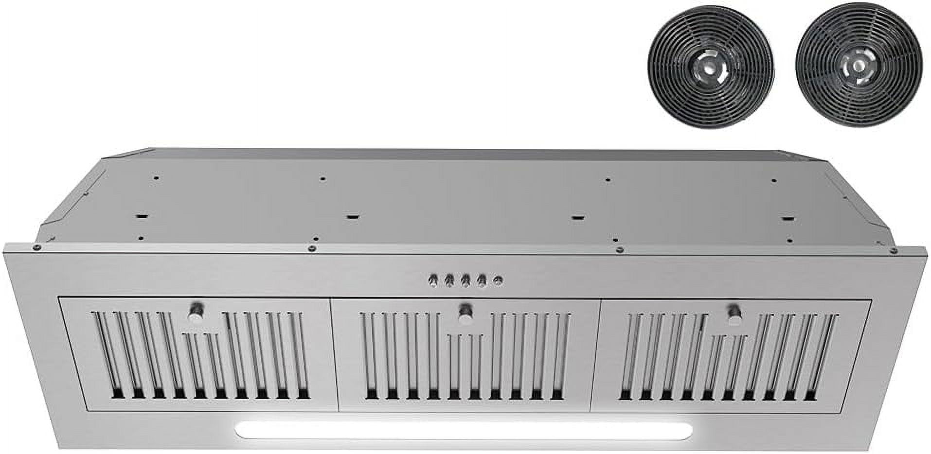 Streamline 36-Inch Stainless Steel Ductless Insert Range Hood with LED Light