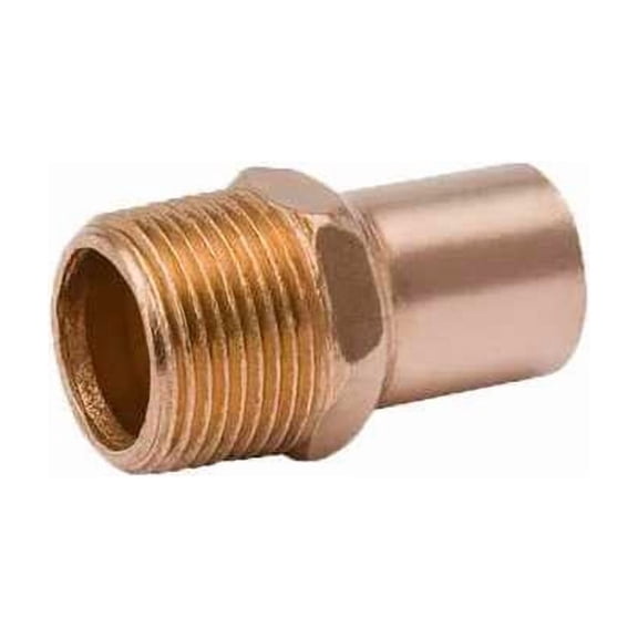 Streamline Adapter,Wrot Copper,3/4" Tube,FTGxMNPT W 01446